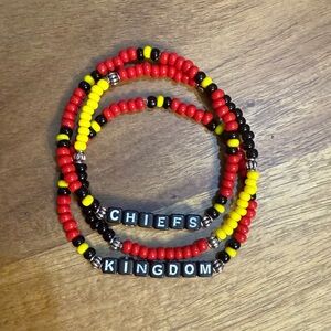 Artisan KC Chiefs inspired Kingdom Beaded Bracelet Set
